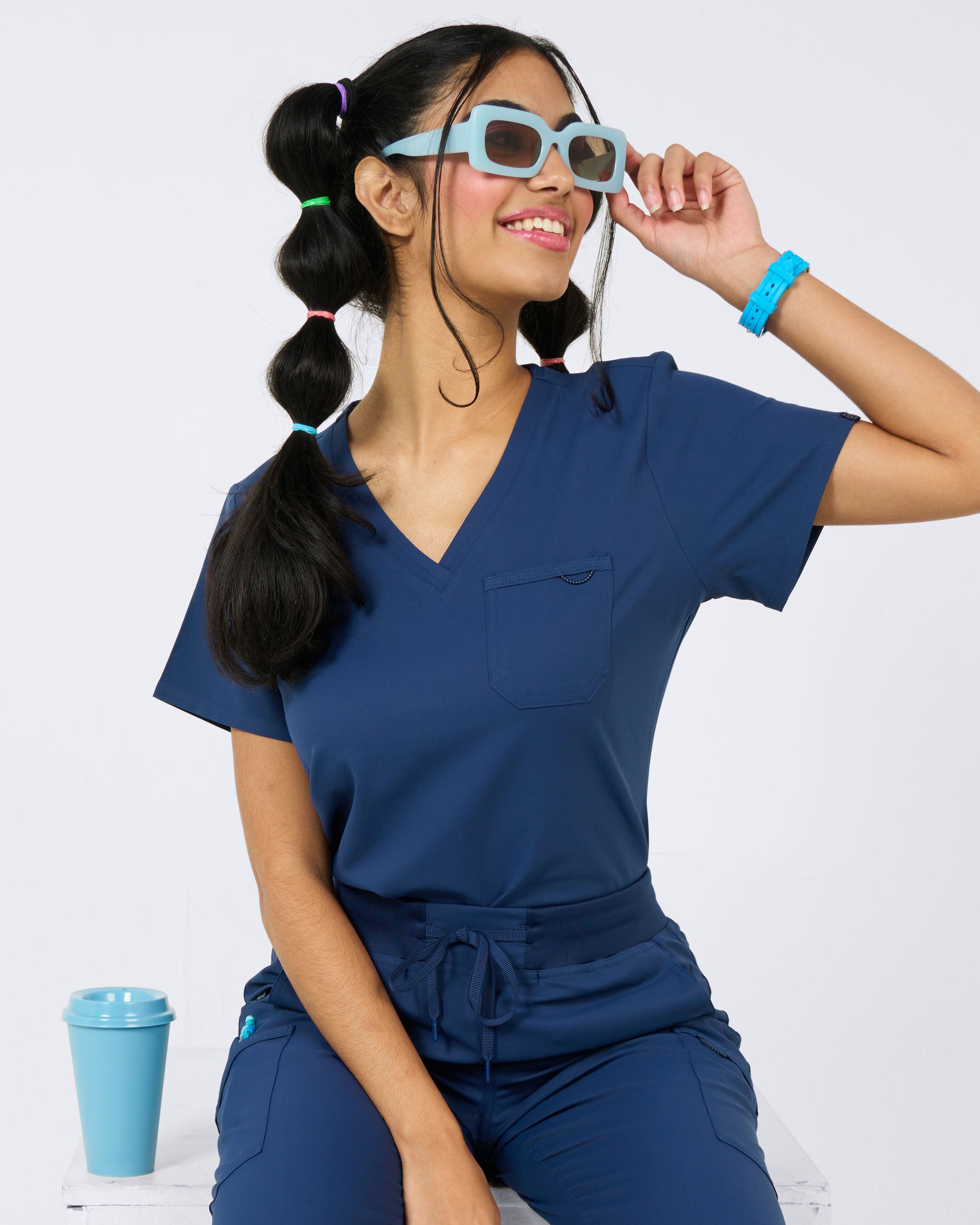 Elevate Tuck-In Top in Navy