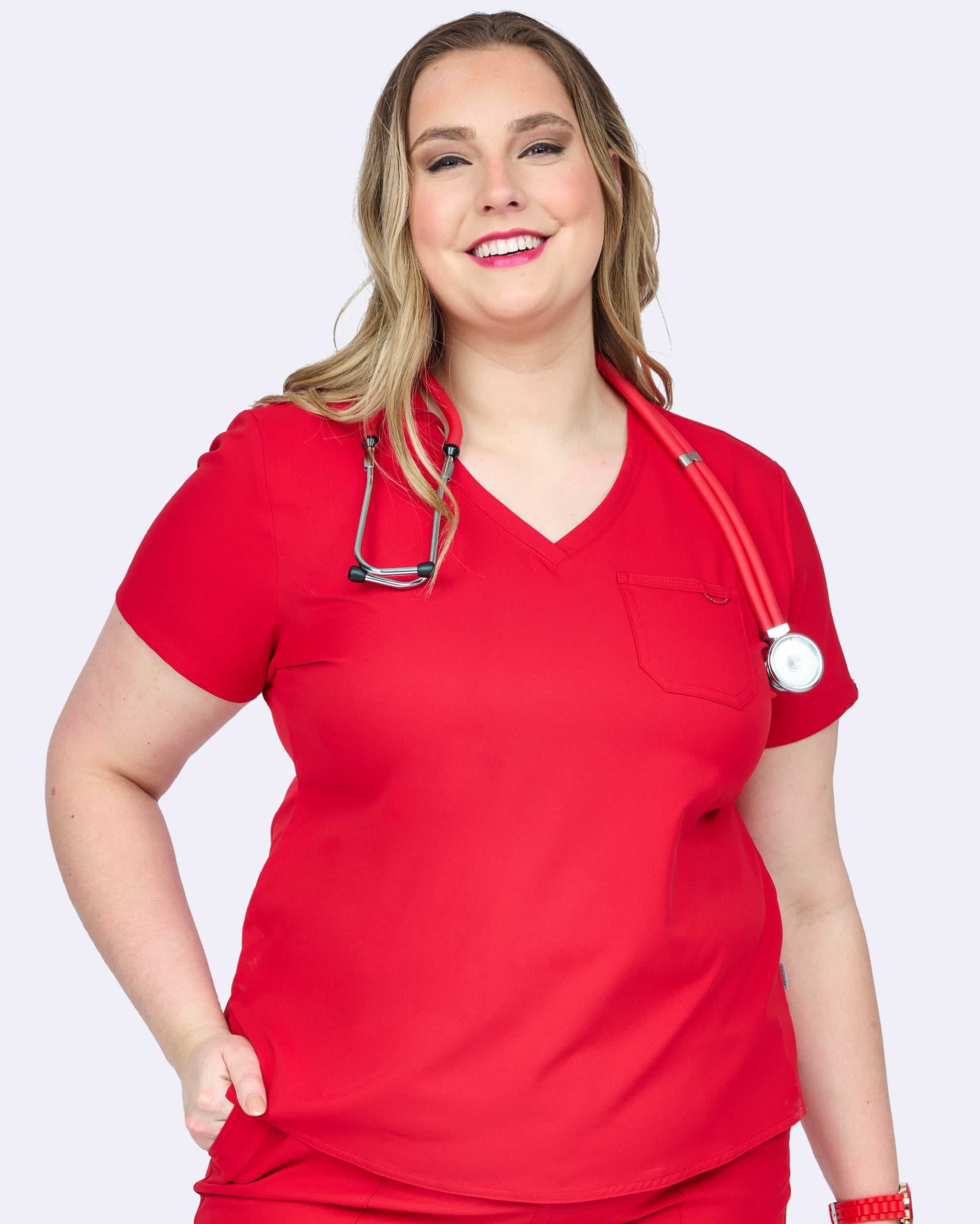 Elevate Tuck-In Top in Red