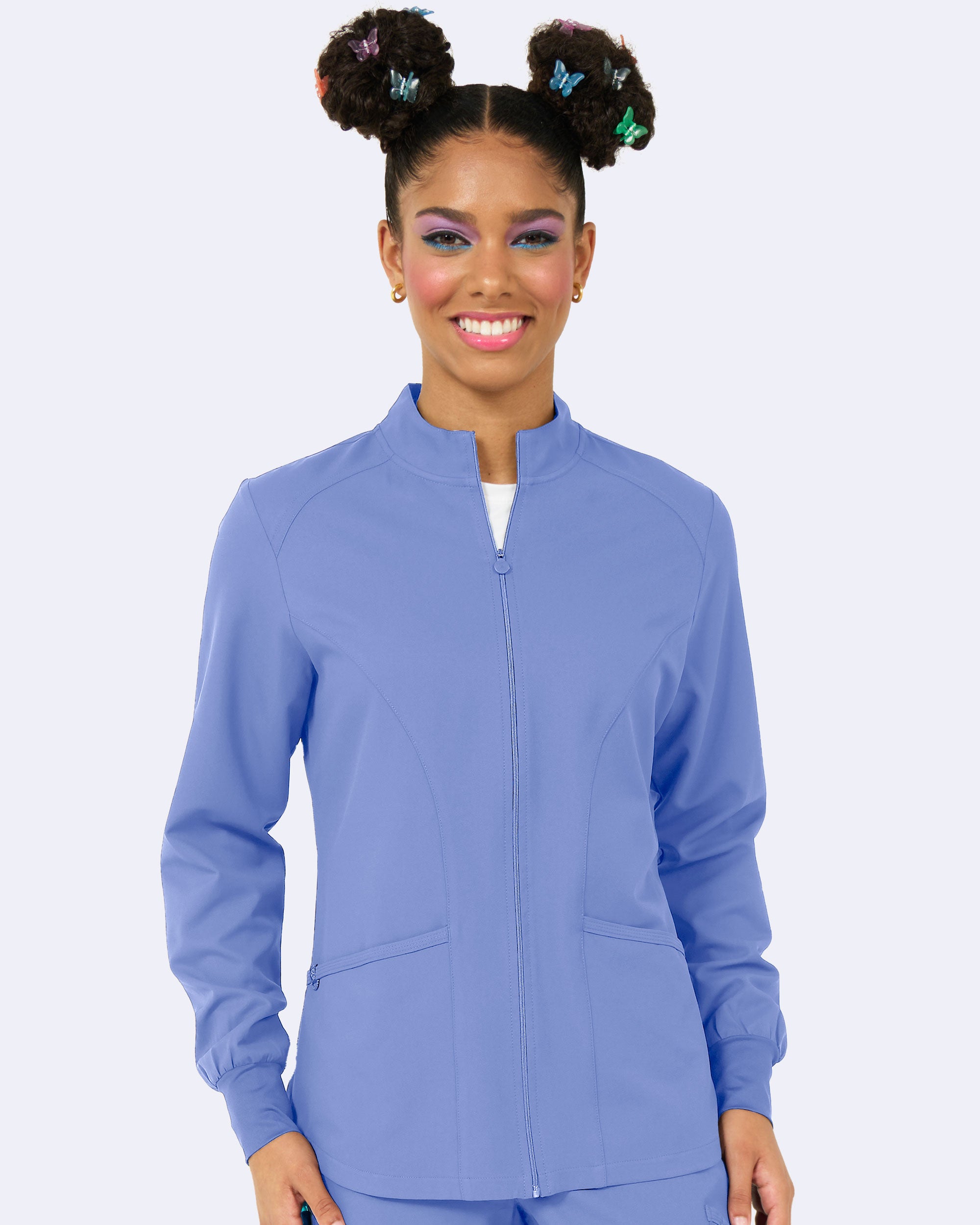 Comfort Warm Up Jacket in Ceil