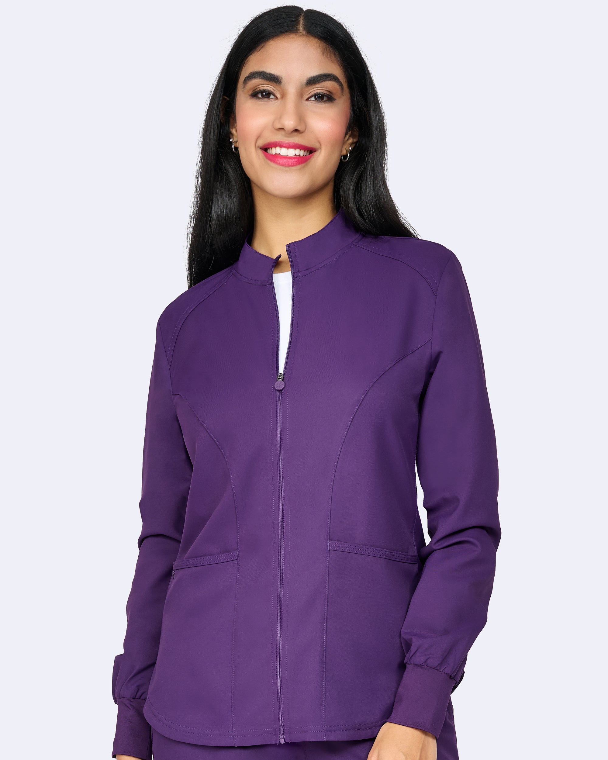Comfort Warm Up Jacket in Eggplant