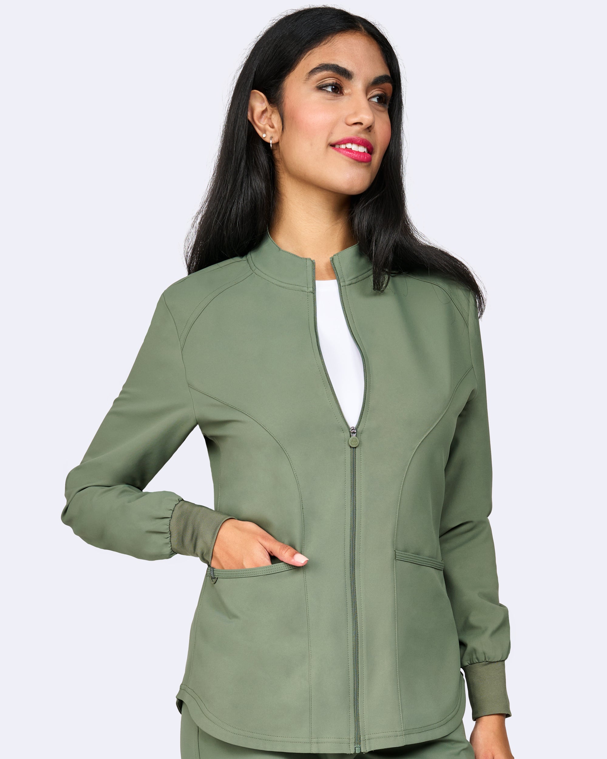 Comfort Warm Up Jacket in Olive