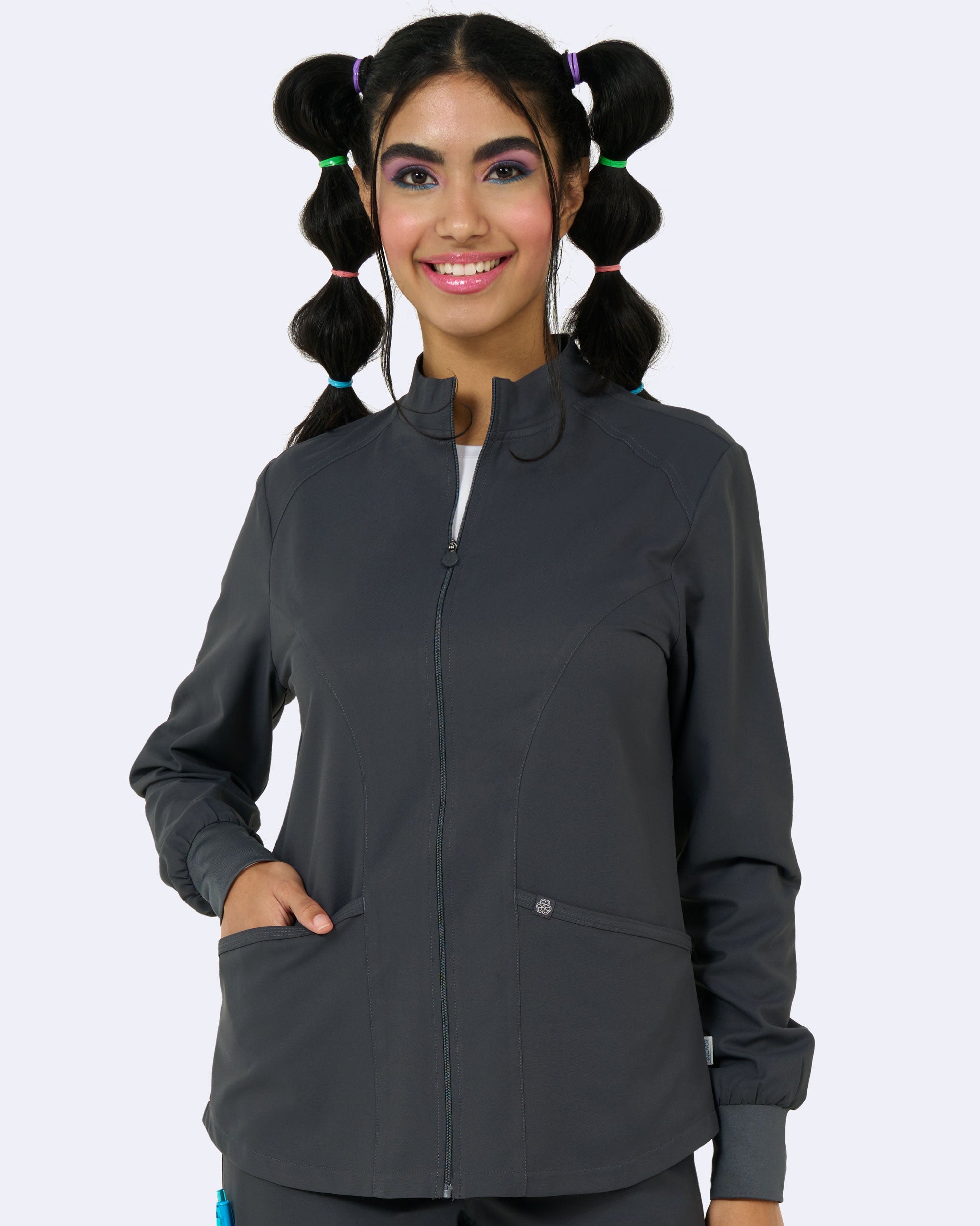 Comfort Warm Up Jacket in Pewter