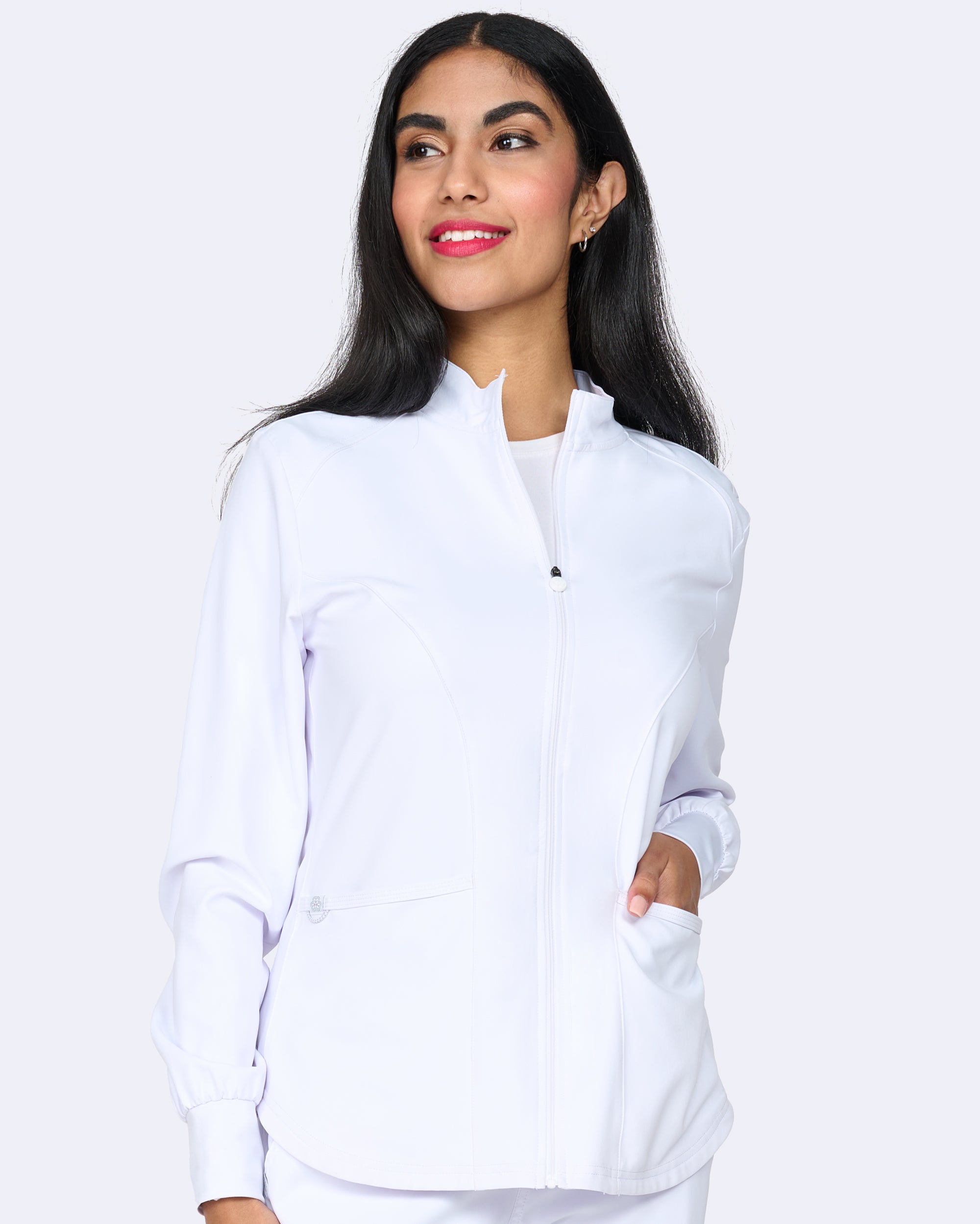Comfort Warm Up Jacket in White