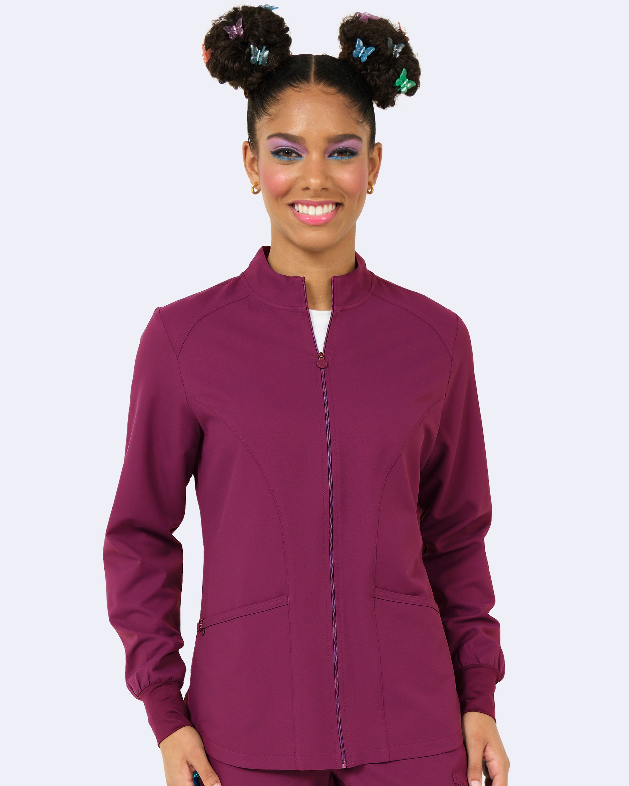 Comfort Warm Up Jacket in Wine