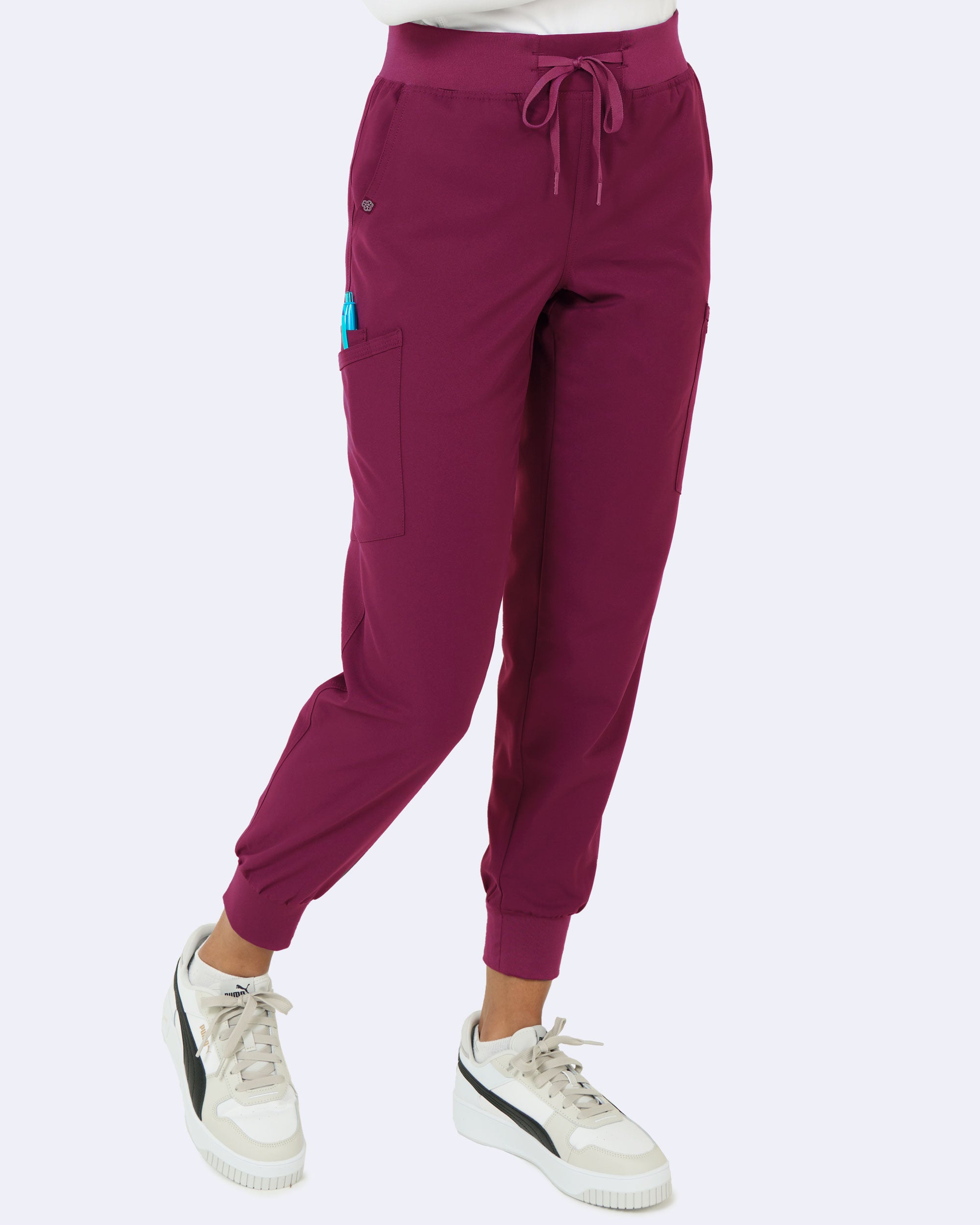 Refined Jogger Pant - Petite in Wine