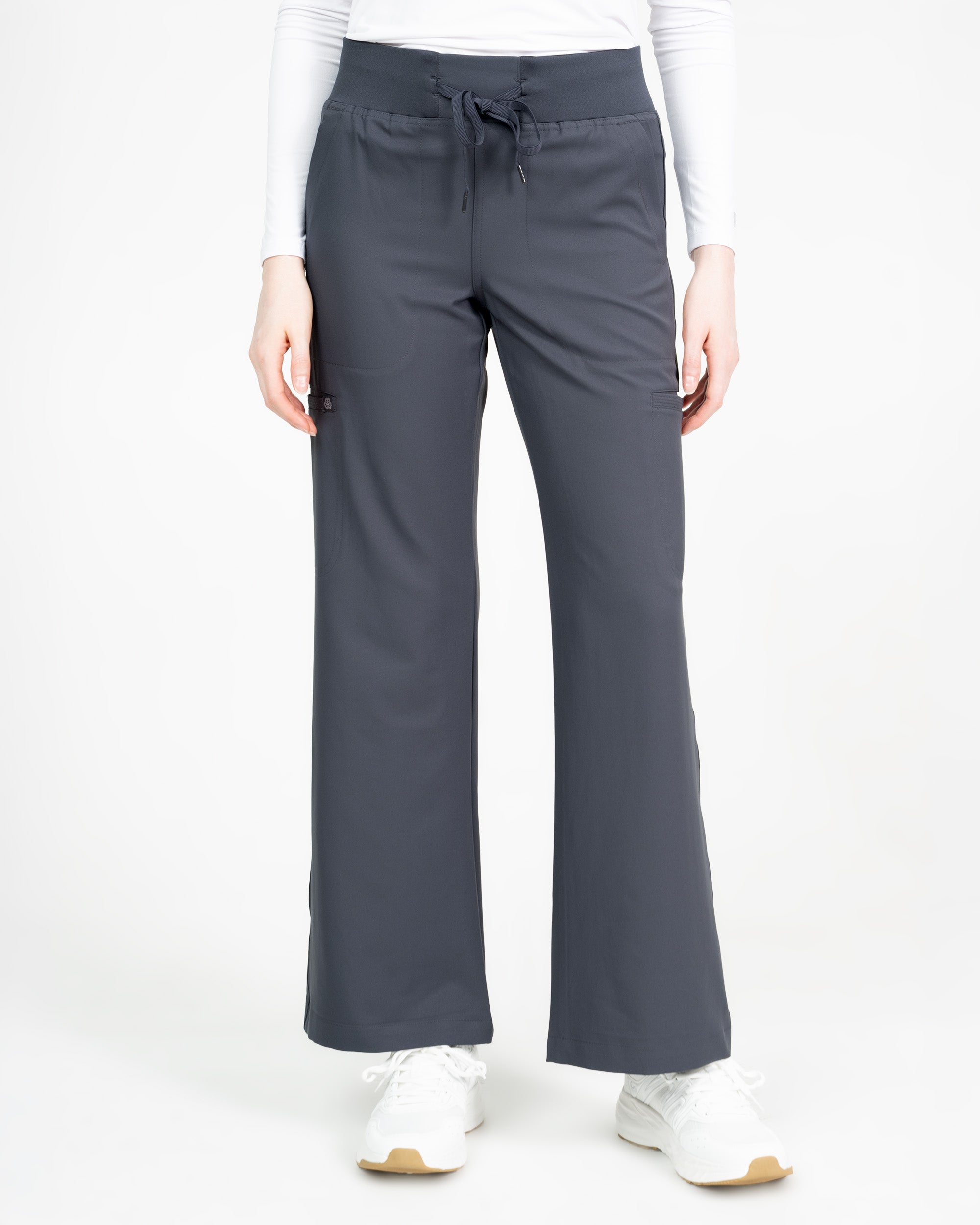 Studio Wide Leg Flare Pant - Regular in Pewter